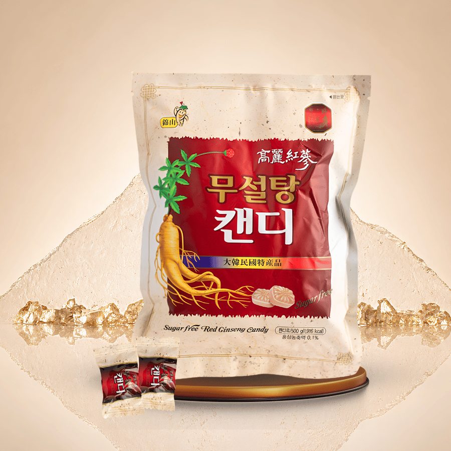 Kẹo hồng sâm Hàn quốc 500g - SUGAR FREE REDGINSENG CANDY 500G