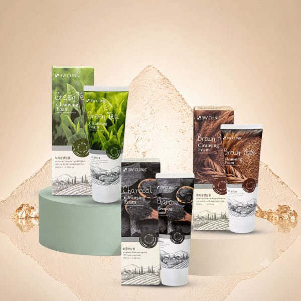 Sữa Rửa Mặt 3W Clinic (Trà, Gạo, Than, Collagen) 100ml
