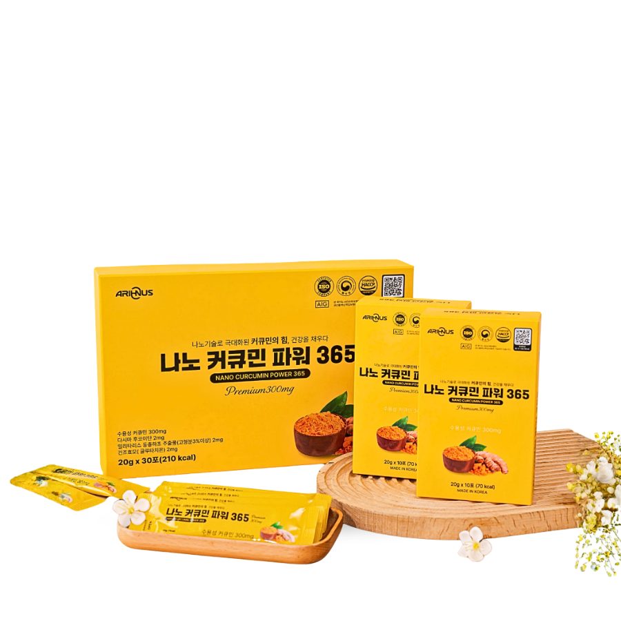 Thực phẩm bổ sung Nano Curcumin power 365 - Hộp 30 gói và 60 gói  (600g & 1200g)