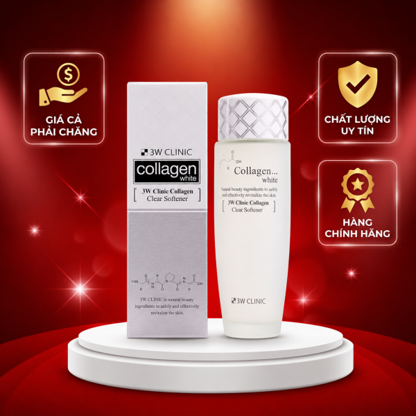 Nước Hoa Hồng 3W Clinic 150ml (Màu Trắng) – Làm Sáng & Cân Bằng Độ Ẩm Cho Da