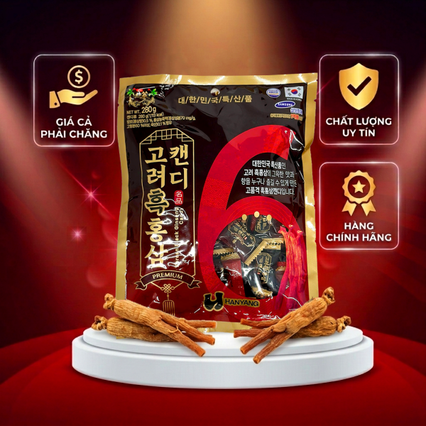 KẸO HƯƠNG VỊ HẮC SÂM HANYANG 280G