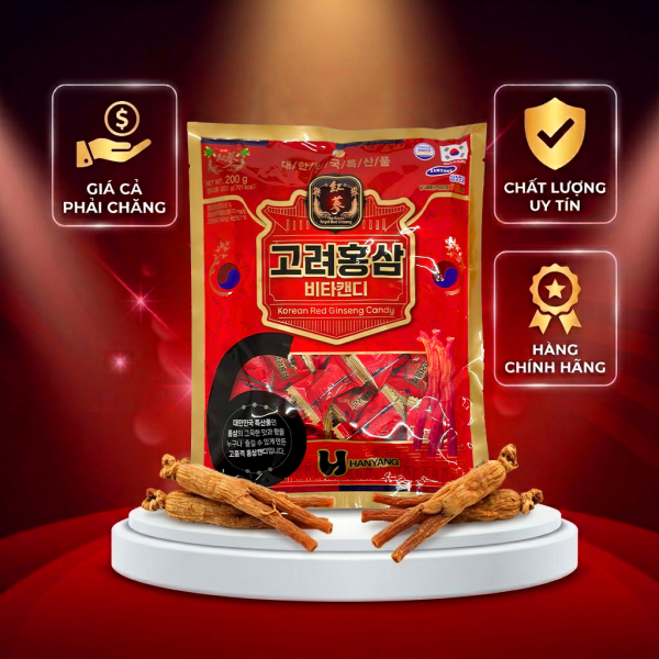 KẸO HƯƠNG VỊ HỒNG SÂM HANYANG 200G
